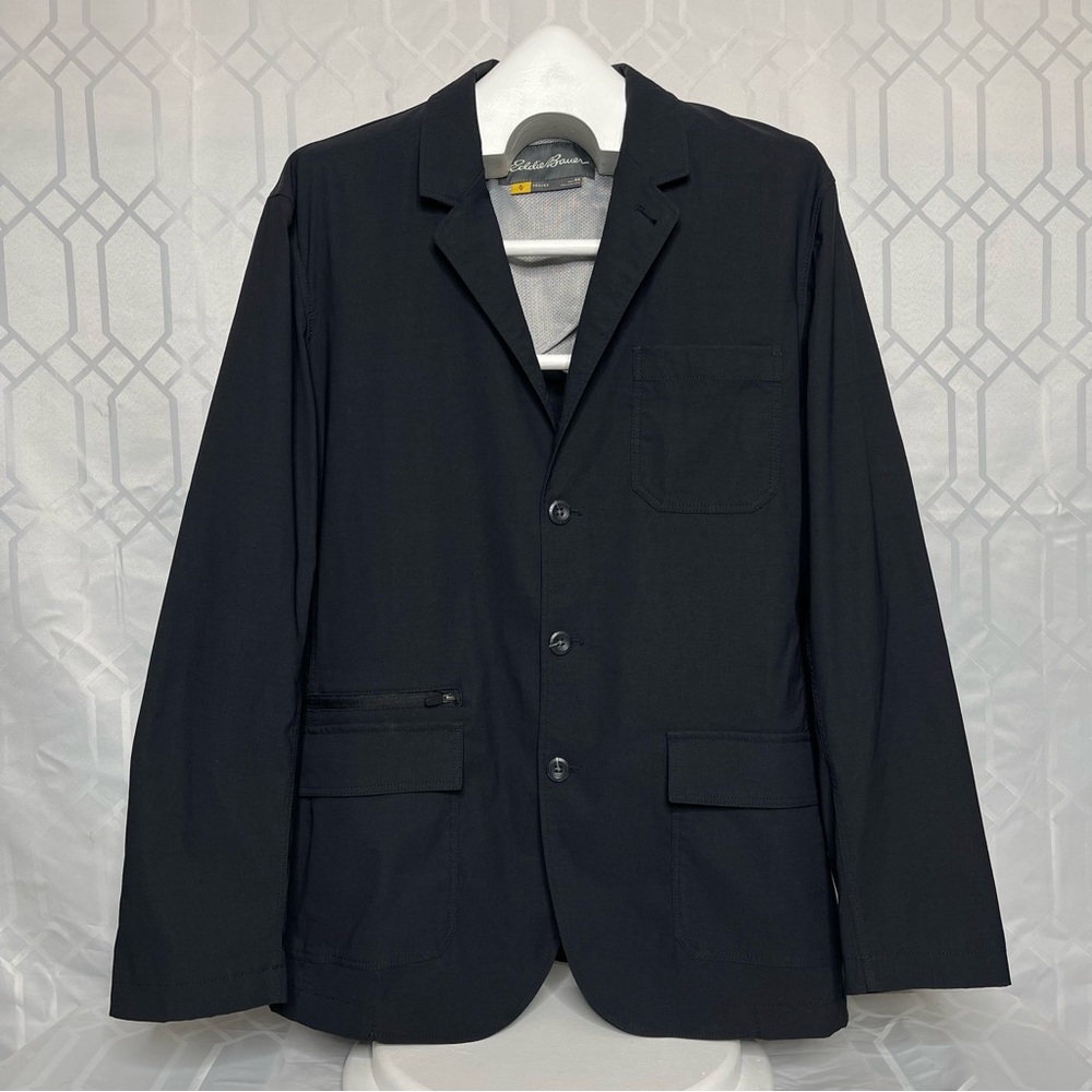 Eddie Bauer Travex Voyager Performance Nylon Lycra Travel Blazer Size 44